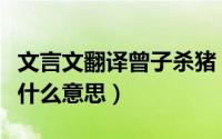文言文翻译曾子杀猪（文言文《曾子杀猪》是什么意思）