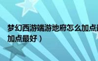 梦幻西游端游地府怎么加点最好的（梦幻西游端游地府怎么加点最好）