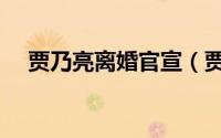 贾乃亮离婚官宣（贾乃亮离婚原因真相）