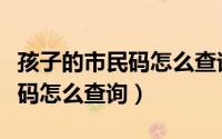 孩子的市民码怎么查询核酸报告（孩子的市民码怎么查询）