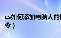 cs如何添加电脑人的快捷键（cs添加电脑人指令）