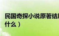 民国奇探小说原著结局（民国奇探小说结局是什么）
