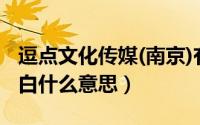 逗点文化传媒(南京)有限公司（逗点世界初告白什么意思）