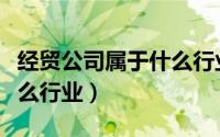 经贸公司属于什么行业分类（经贸公司属于什么行业）