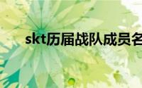skt历届战队成员名单（skt历史成员）