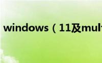 windows（11及multi及edition是啥版本）