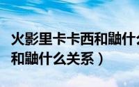 火影里卡卡西和鼬什么关系啊（火影里卡卡西和鼬什么关系）