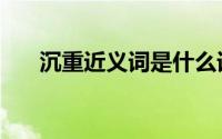 沉重近义词是什么词语（沉重近义词）