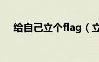 给自己立个flag（立个目标能说flag吗）