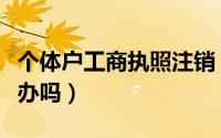 个体户工商执照注销（个体户工商执照可以代办吗）