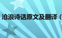 沧浪诗话原文及翻译（沧浪诗话原文及译文）