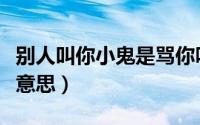 别人叫你小鬼是骂你吗（别人叫你小鬼是什么意思）
