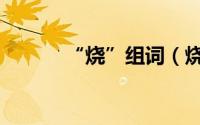 “烧”组词（烧的组词有哪些）