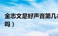 金志文是好声音第几名（金志文是好声音冠军吗）