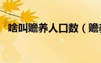 啥叫赡养人口数（赡养人口数是什么意思）