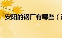 安阳的钢厂有哪些（河南安阳有哪些钢厂）