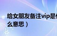 给女朋友备注vip是什么意思（备注vip是什么意思）