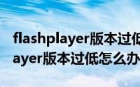 flashplayer版本过低怎么办win10（flashplayer版本过低怎么办）
