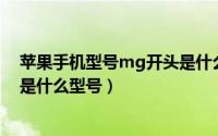 苹果手机型号mg开头是什么意思（苹果手机a2892开头的是什么型号）