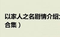 以家人之名剧情介绍大结局（以家人之名剧情合集）