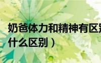 奶爸体力和精神有区别吗（奶爸体力和精神有什么区别）