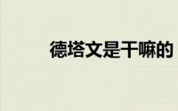 德塔文是干嘛的（德文塔是什么）