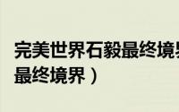 完美世界石毅最终境界是什么（完美世界石毅最终境界）