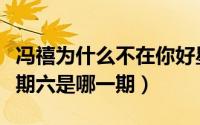 冯禧为什么不在你好星期六（许嵩冯禧你好星期六是哪一期）