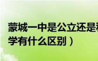 蒙城一中是公立还是私立（蒙城一中跟蒙城中学有什么区别）