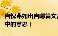 自愧弗如出自哪篇文言文（自愧弗如在文言文中的意思）