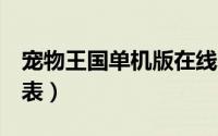 宠物王国单机版在线玩（宠物王国5宠物合成表）