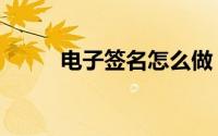 电子签名怎么做（饺子粉怎么做）