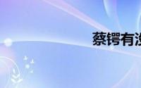 蔡锷有没有后人