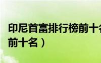 印尼首富排行榜前十名是谁（印尼首富排行榜前十名）