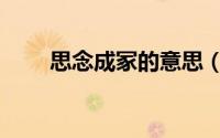 思念成冢的意思（思念成城的意思）