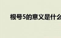 根号5的意义是什么（根号5的意义是）