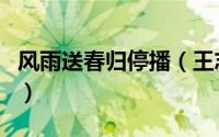 风雨送春归停播（王志文风雨送春归播出时间）