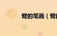臂的笔画（臂的笔顺和组词）