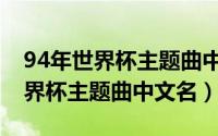 94年世界杯主题曲中文名字是什么（94年世界杯主题曲中文名）