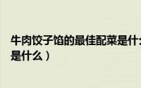 牛肉饺子馅的最佳配菜是什么意思（牛肉饺子馅的最佳配菜是什么）