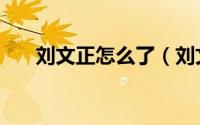 刘文正怎么了（刘文正什么时候死的）