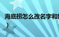 海底捞怎么改名字和姓名（海底捞怎么改名字）