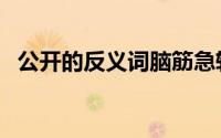公开的反义词脑筋急转弯（公开的反义词）