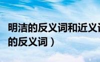 明洁的反义词和近义词（明洁的反义词和沉醉的反义词）