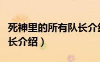 死神里的所有队长介绍图片（死神里的所有队长介绍）