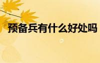 预备兵有什么好处吗（预备兵员什么意思）