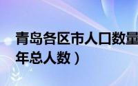 青岛各区市人口数量（青岛各区市人口2021年总人数）