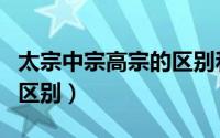 太宗中宗高宗的区别和联系（太宗中宗高宗的区别）
