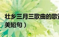 壮乡三月三歌曲的歌词（壮乡三月三的诗句唯美短句）
