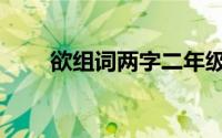 欲组词两字二年级（欲上组词两字）